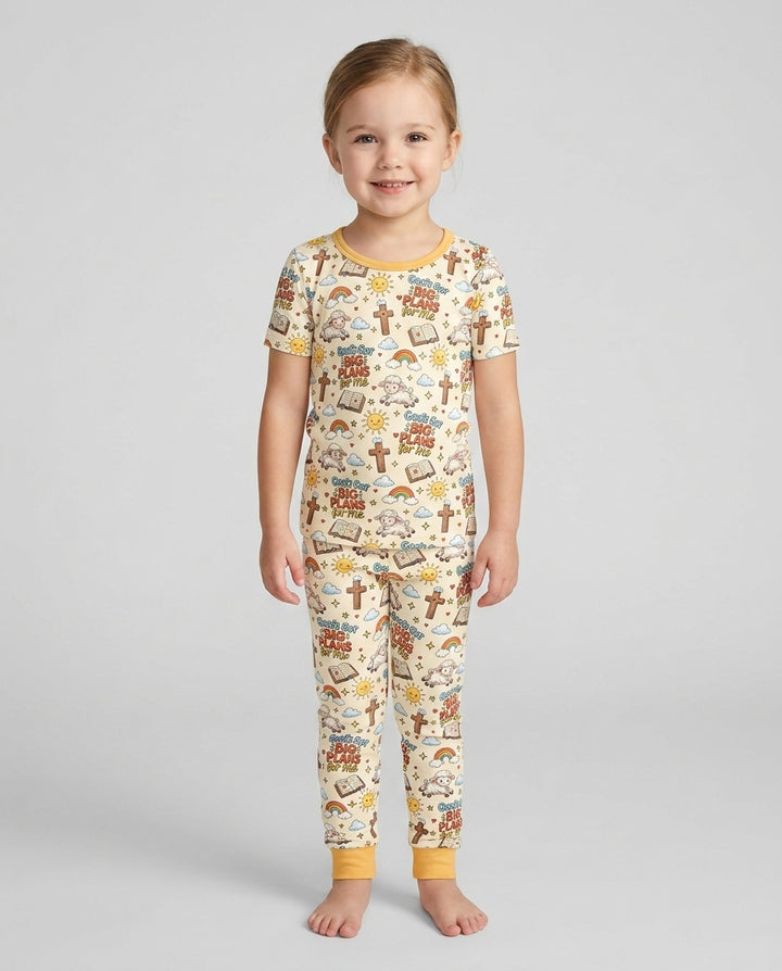 God's Got Big Plans For Me Bamboo Two Piece Short Sleeve Pajama Set