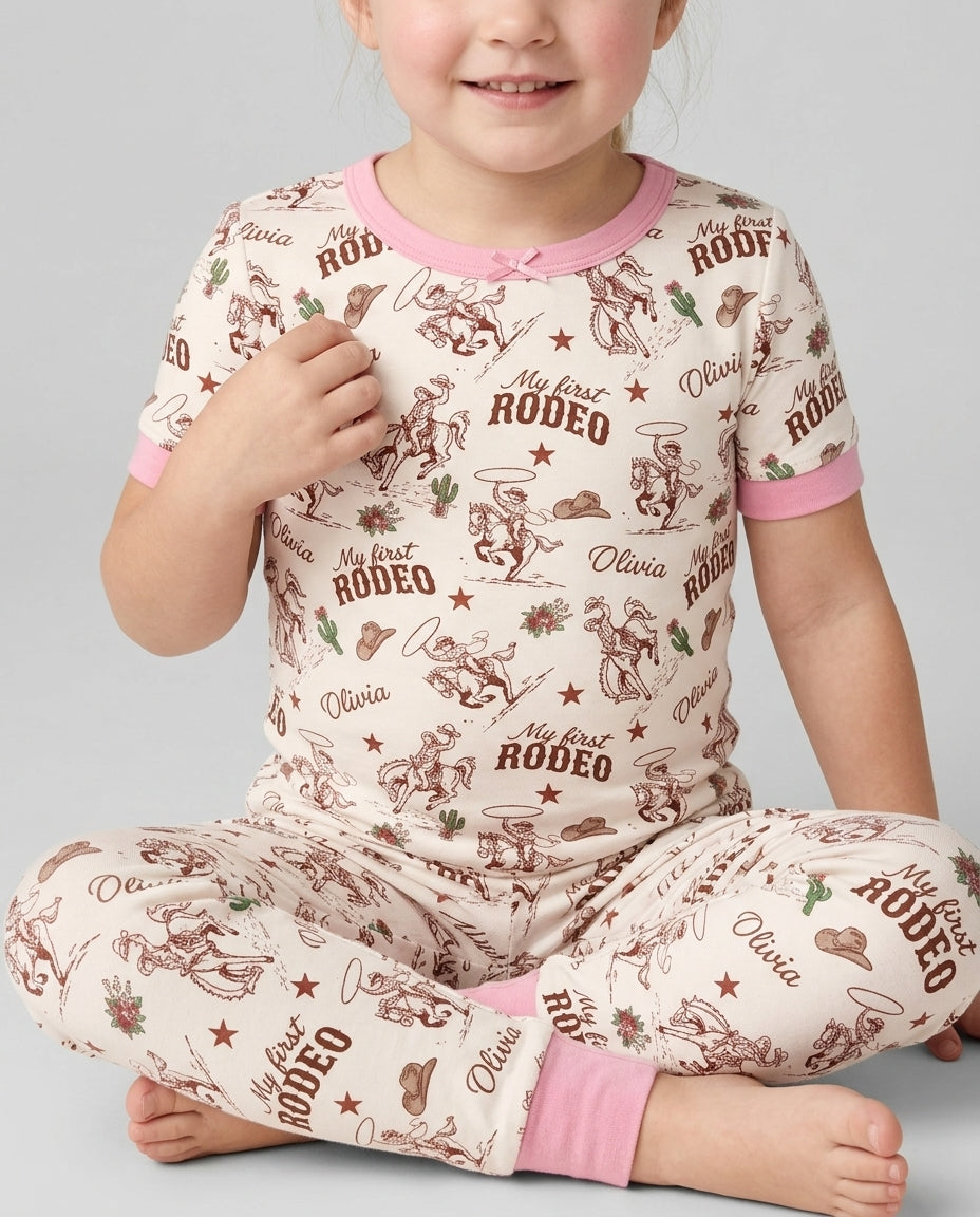 CUSTOM Template Bamboo Two Piece Short Sleeve Pyjamas Set