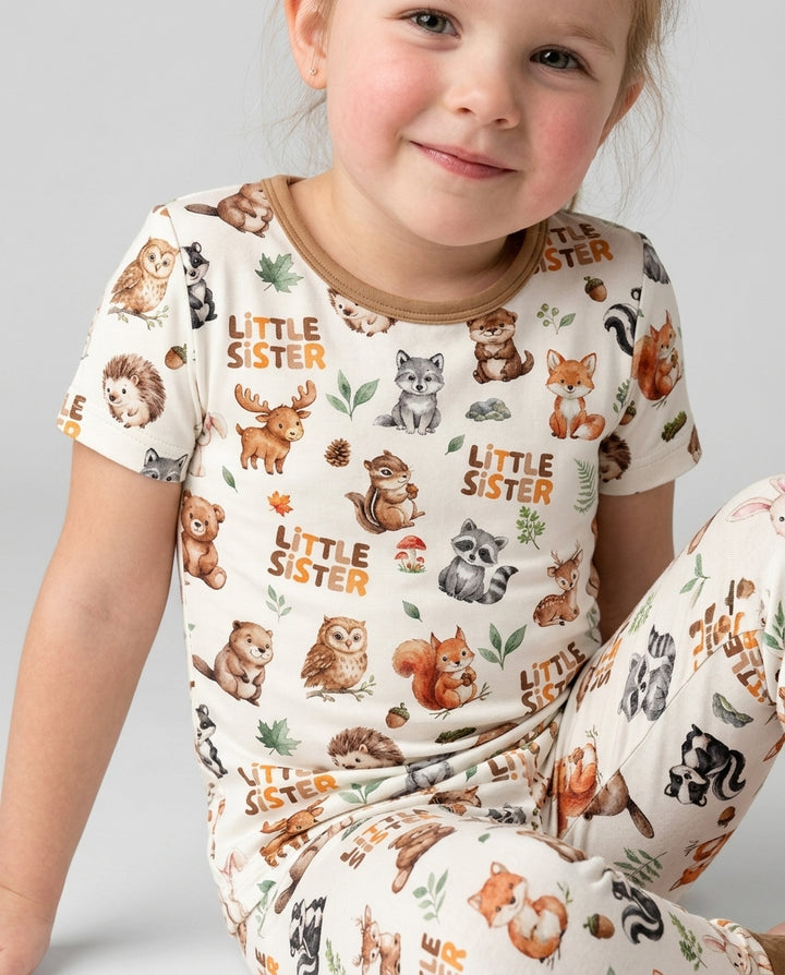 CUSTOM Template Bamboo Two Piece Short Sleeve Pyjamas Set