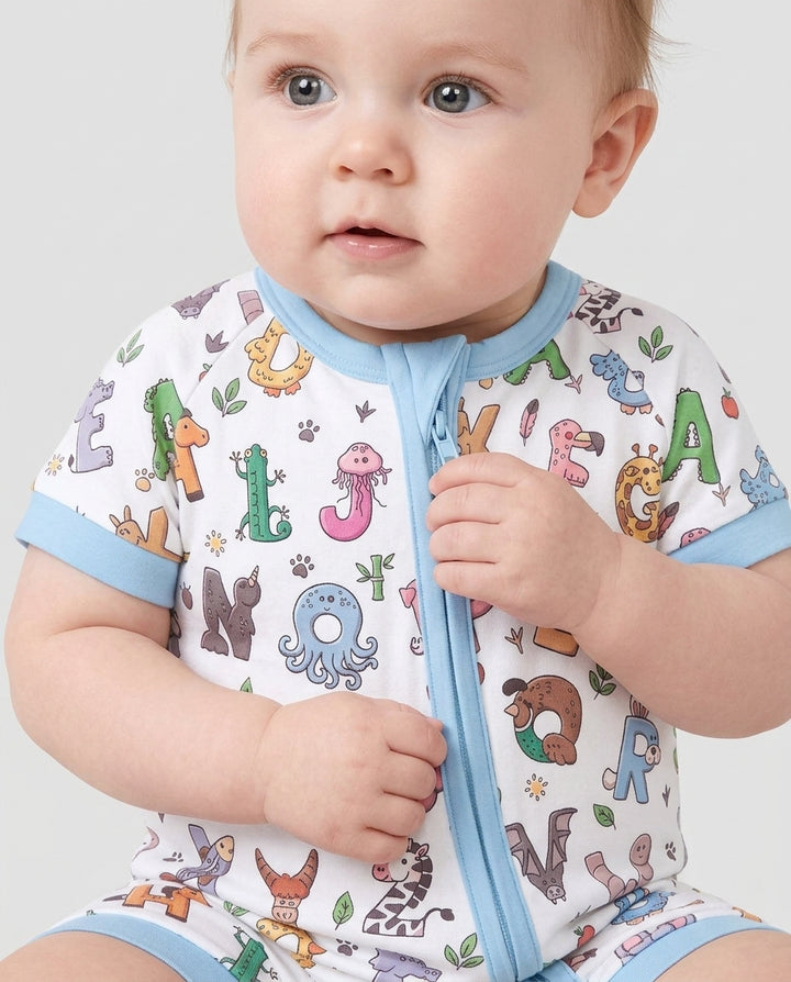 Animals Alphabet Bamboo Shorty Zippy