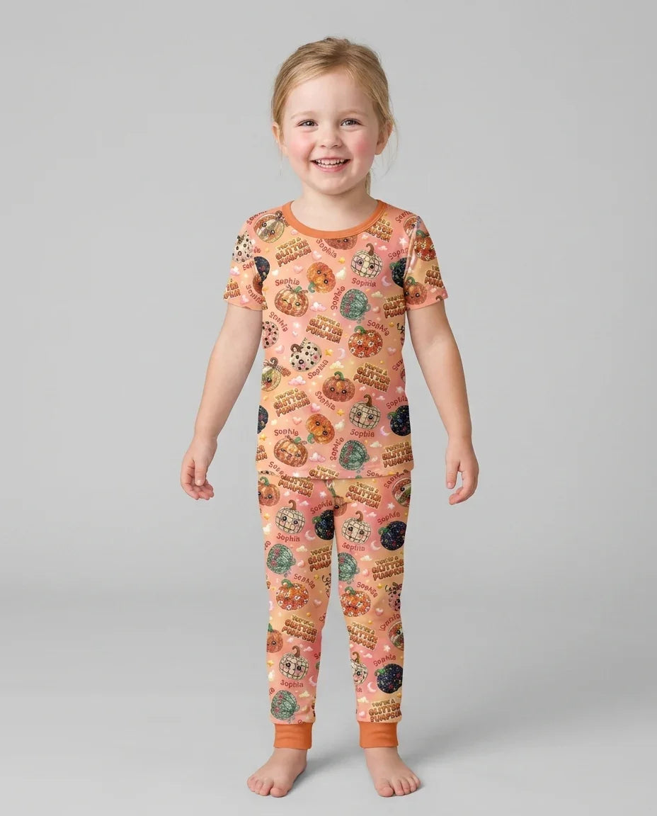 CUSTOM Template Bamboo Two Piece Short Sleeve Pyjamas Set