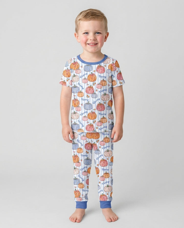 CUSTOM Template Bamboo Two Piece Short Sleeve Pyjamas Set