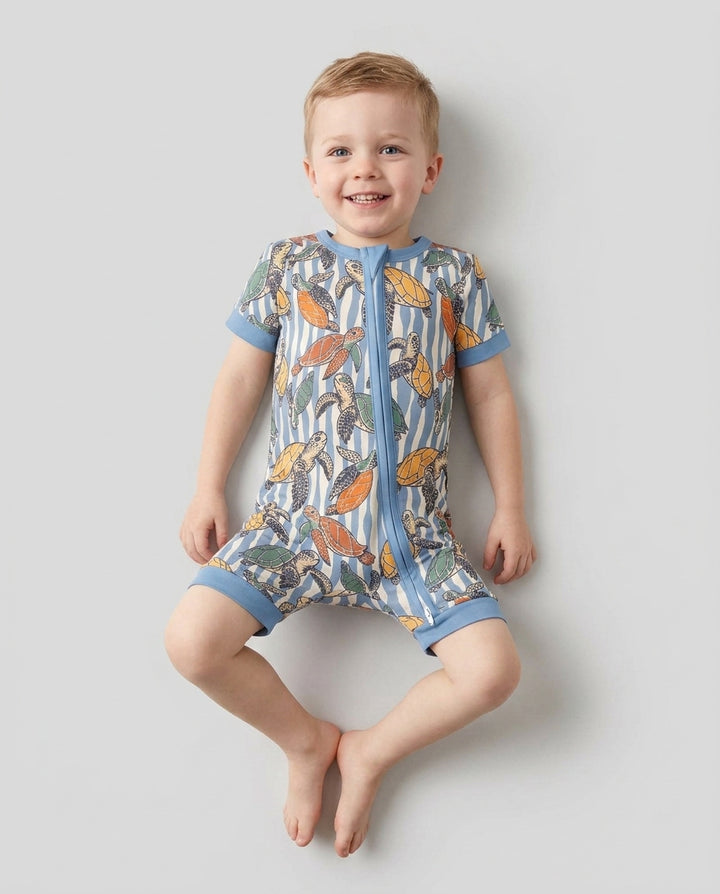 Turtle Bay Family Matching Bamboo Shorty Zippy