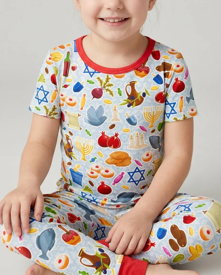 Shana Tovah Bamboo Two Piece Short Sleeve Pajama Set