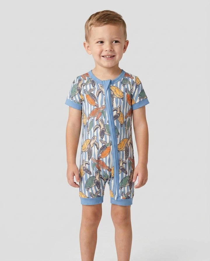 Turtle Bay Family Matching Bamboo Shorty Zippy
