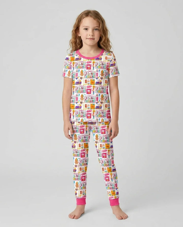 Custom Name Classroom Cuties Bamboo Two Piece Short Sleeve Pajama Set