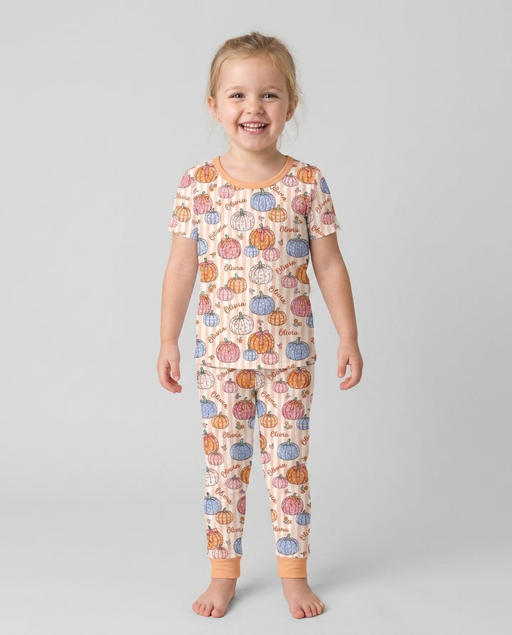 CUSTOM Template Bamboo Two Piece Short Sleeve Pyjamas Set