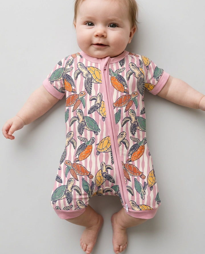 Turtle Bay Family Matching Bamboo Shorty Zippy
