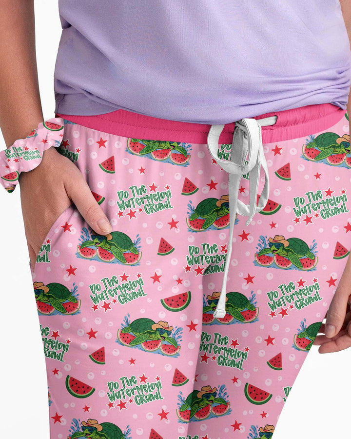 Watermelon Turtle Family Matching Bamboo Women Pajama Set