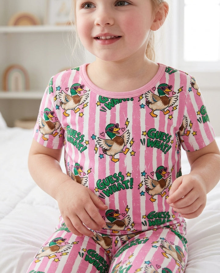 Guess What Mallard Butt Bamboo Two Piece Short Sleeve Pajama Set