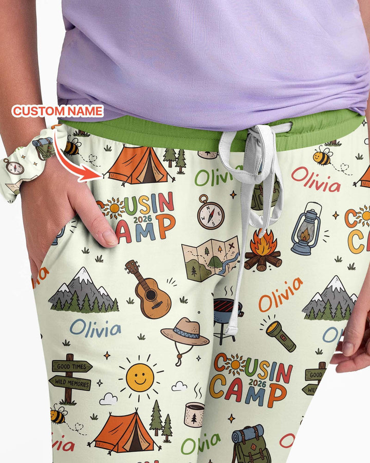 Custom Name Cousin Camp 2026 Bamboo Women Pajama Set