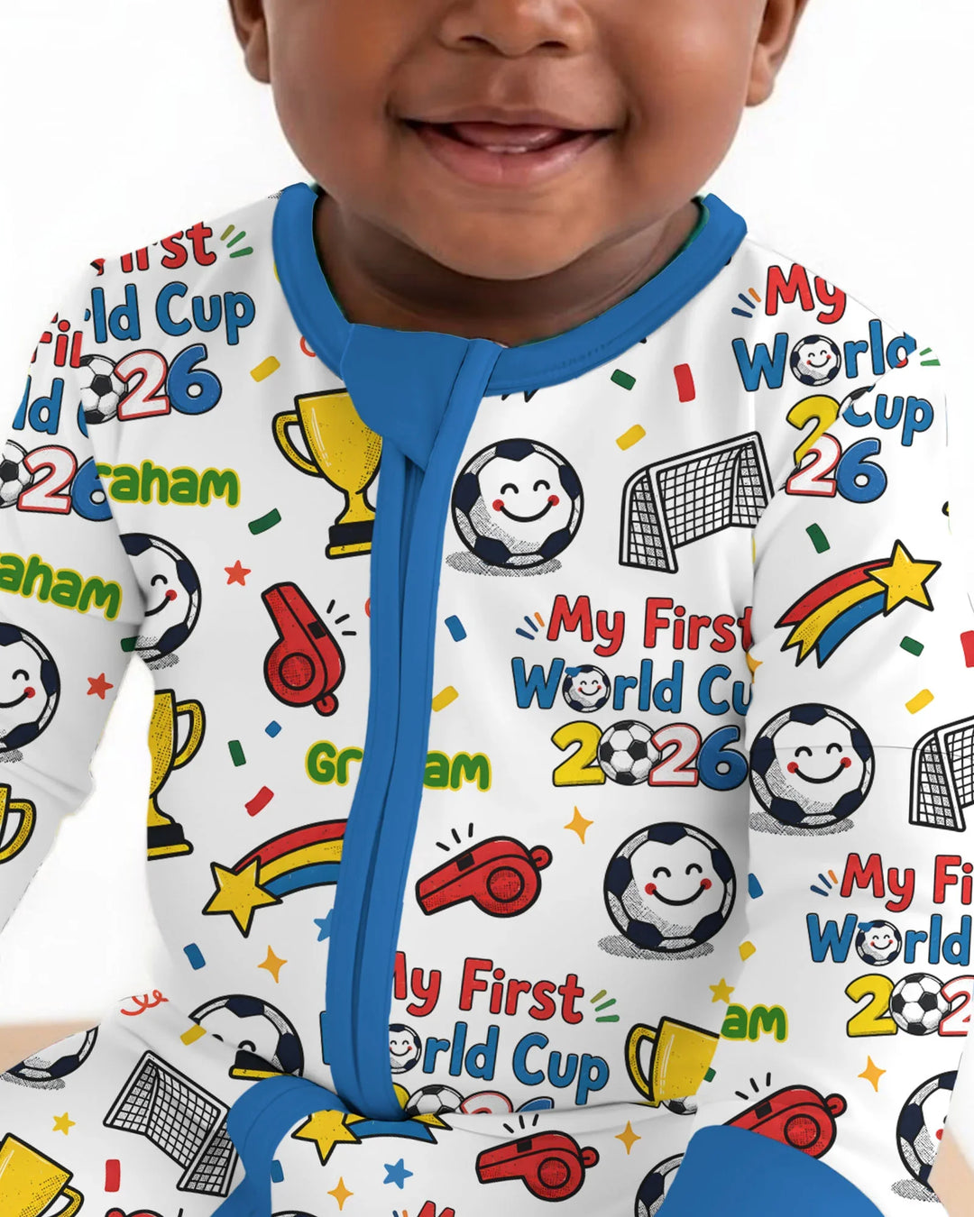 Custom Name My First Soccer Cup Bamboo Convertible Zippy