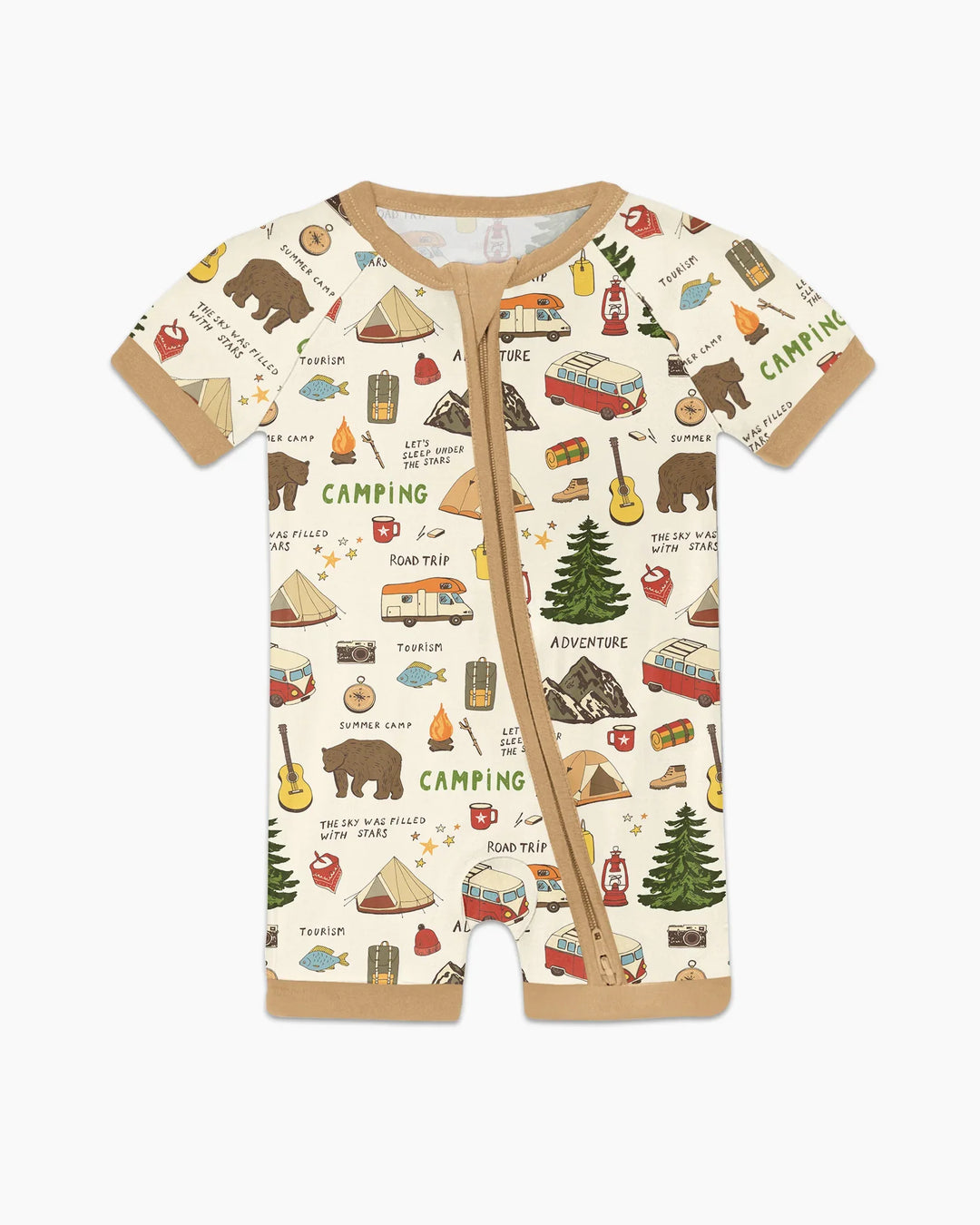 Outdoor Camping Adventure Family Matching Bamboo Shorty Zippy
