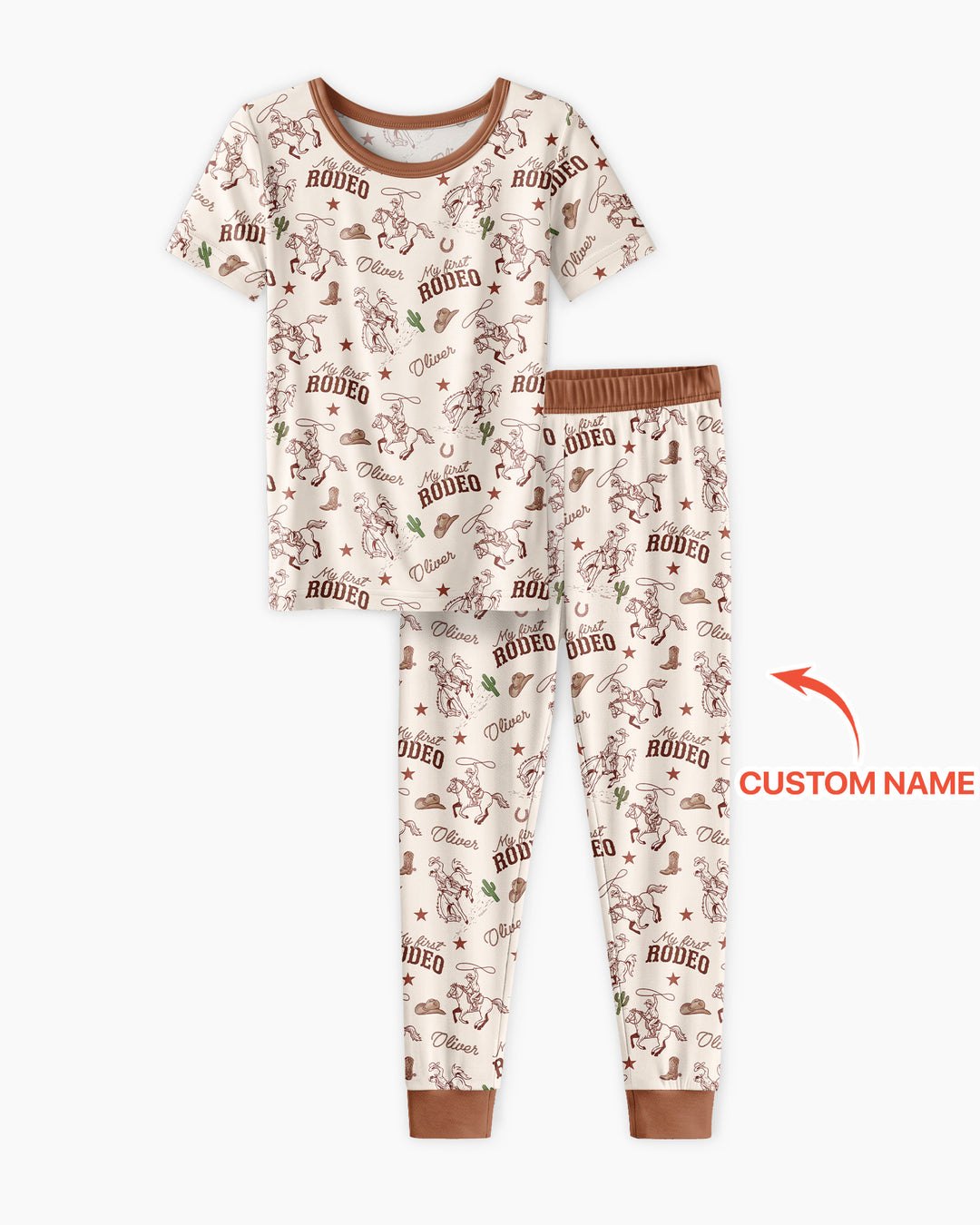 CUSTOM Template Bamboo Two Piece Short Sleeve Pyjamas Set