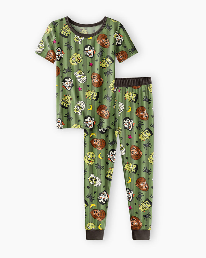 Creepy Crew Family Matching Bamboo Two Piece Short Sleeve Pajama Set