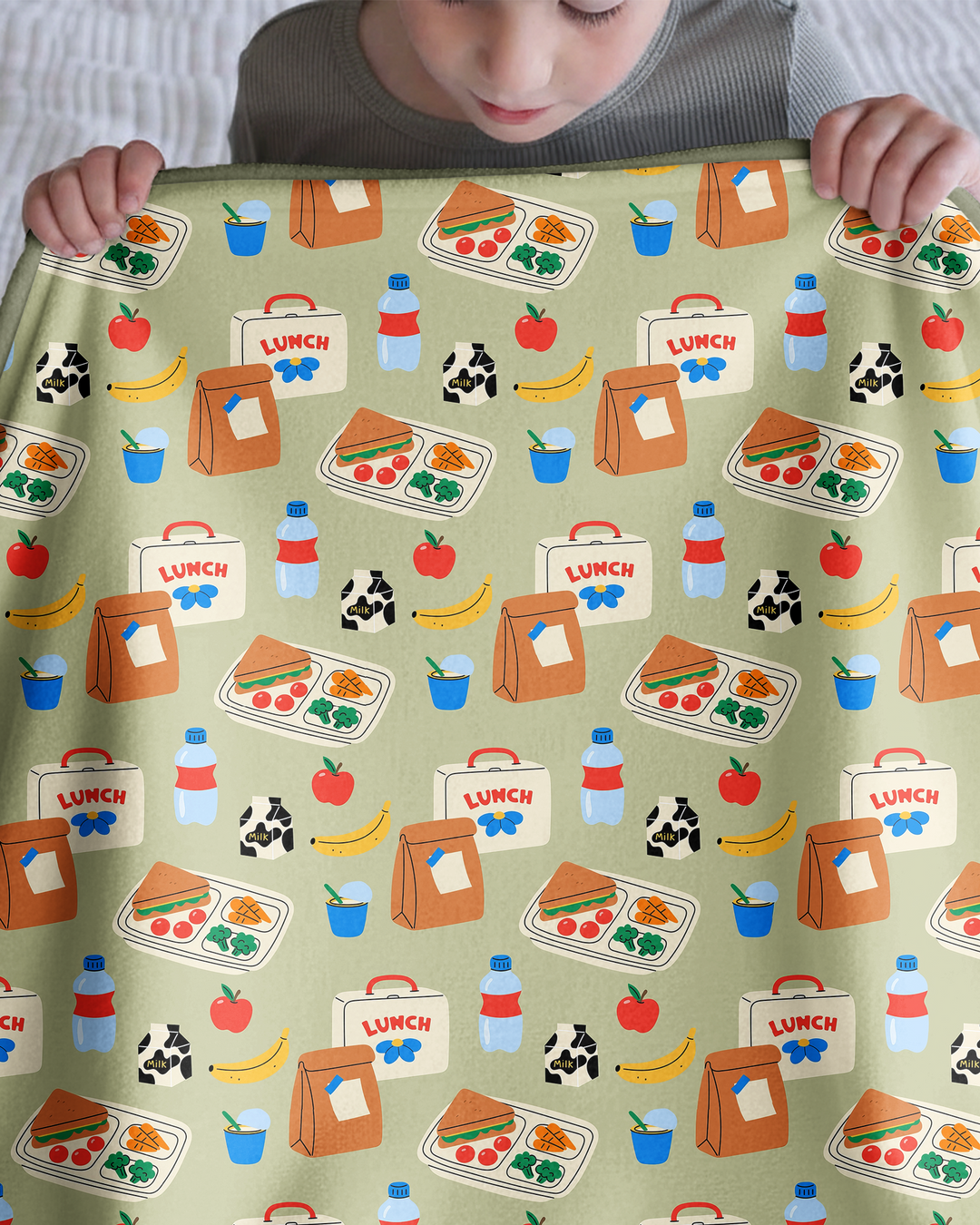 Happy School Lunch Bamboo Blanket