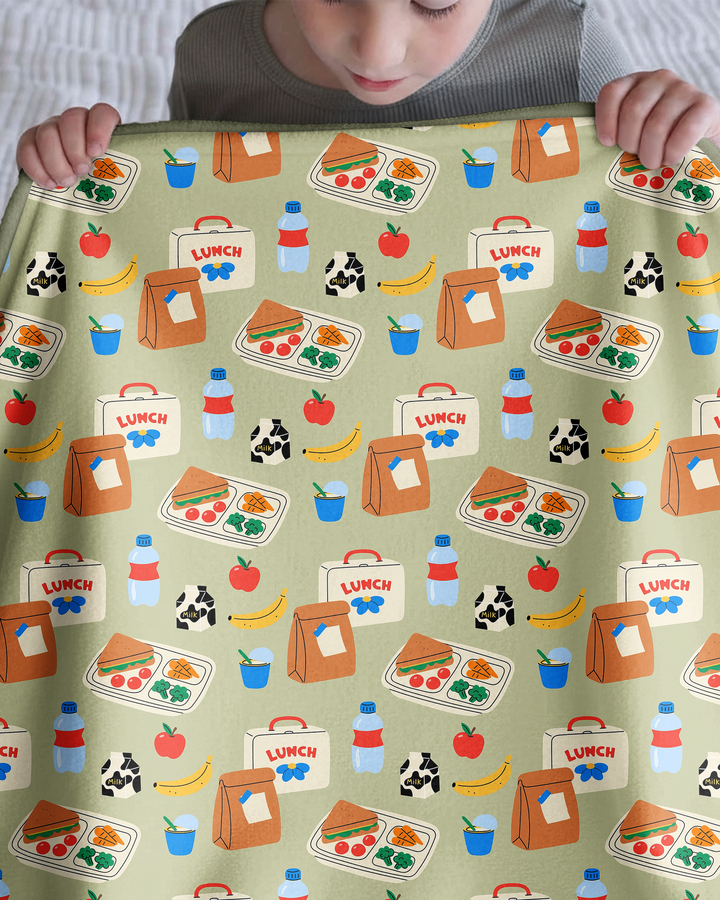 Happy School Lunch Bamboo Blanket