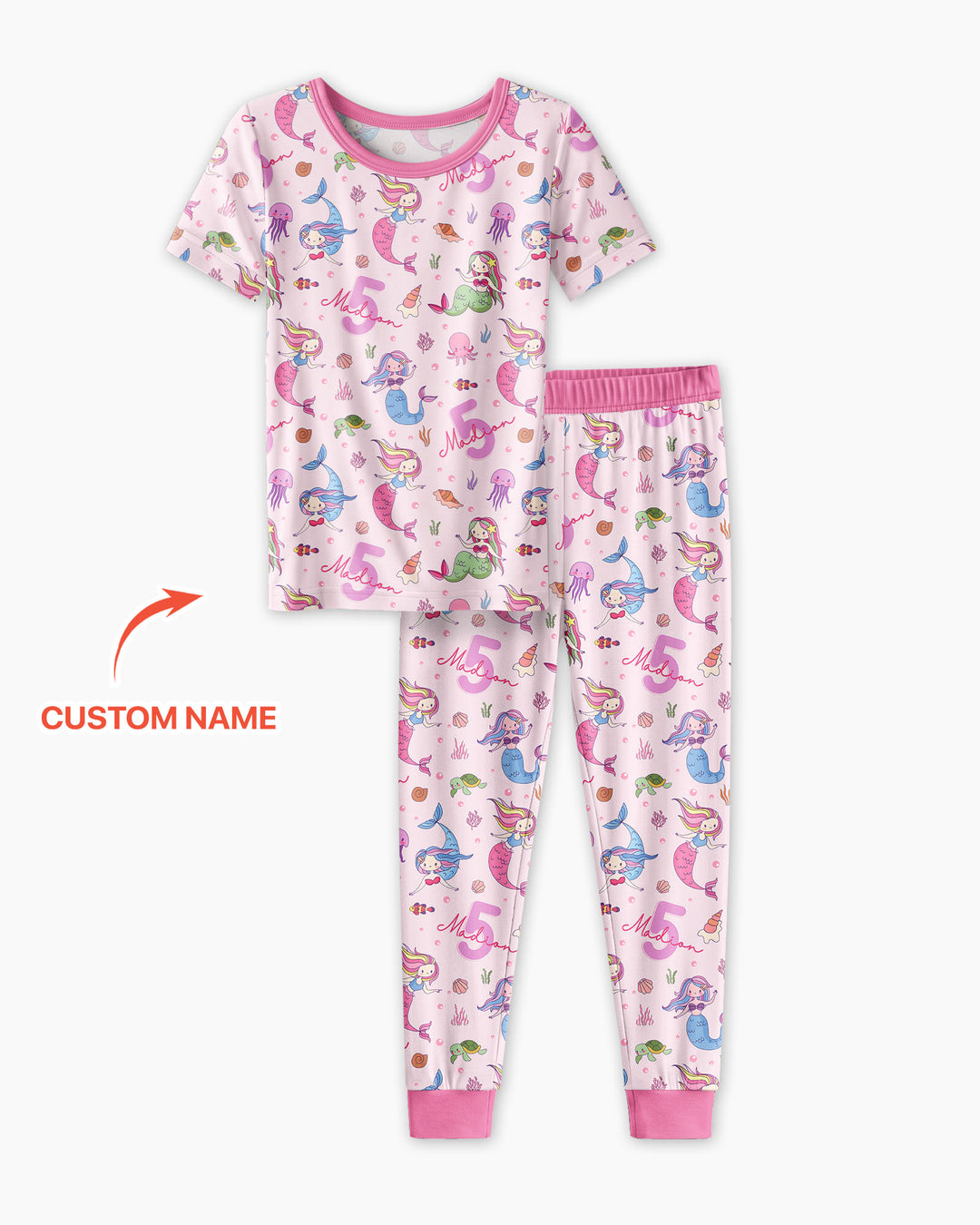 CUSTOM Template Bamboo Two Piece Short Sleeve Pyjamas Set