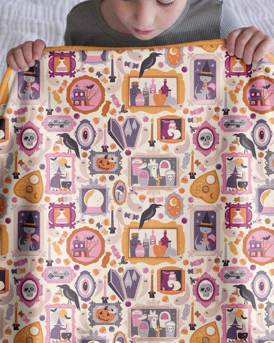 Spooky Portraits Bamboo Blanket