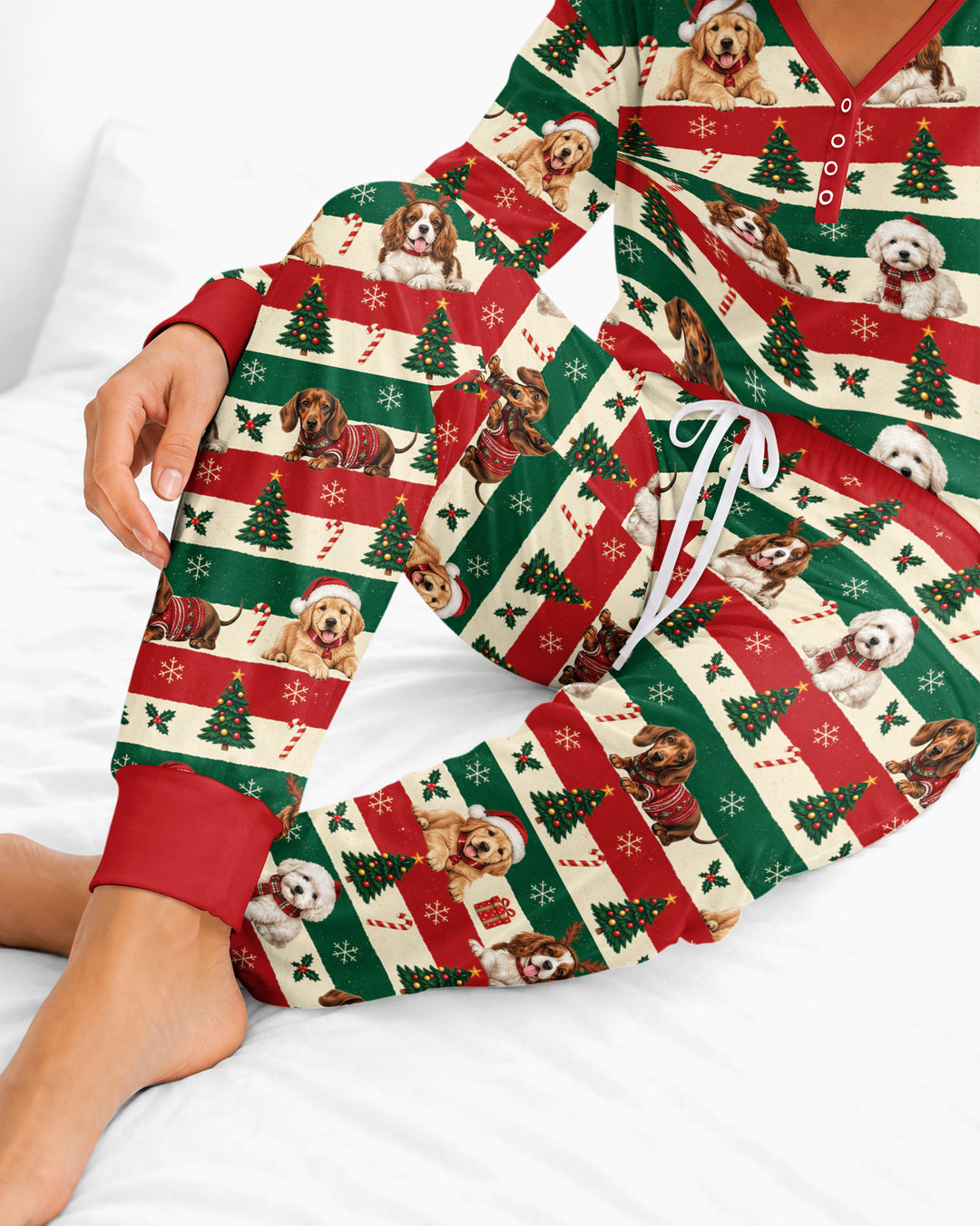 Dog Lover Christmas Bamboo Women Pajama Set
