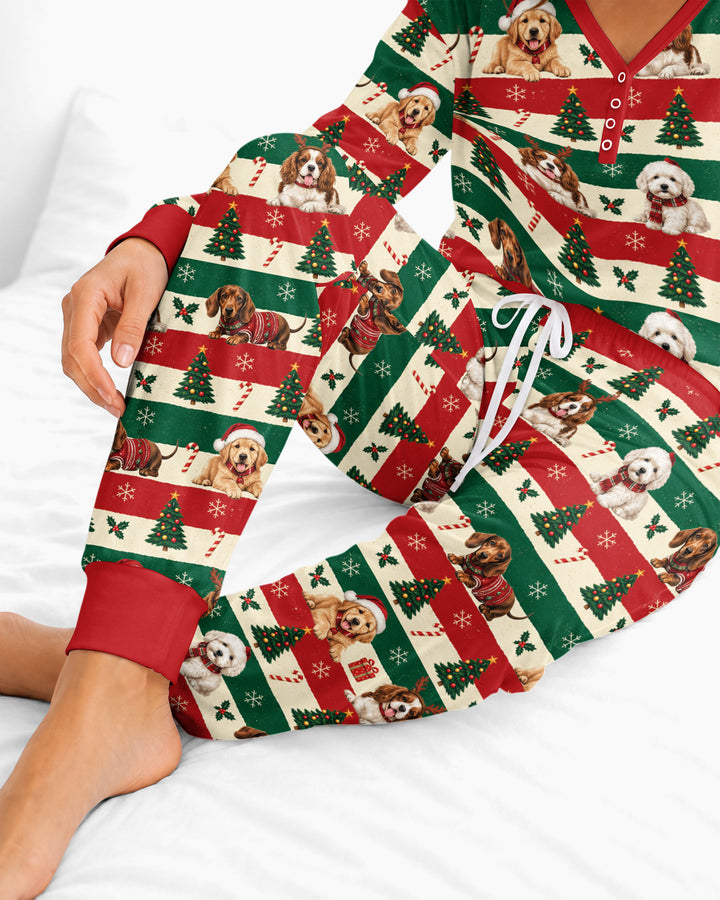Dog Lover Christmas Bamboo Women Pajama Set