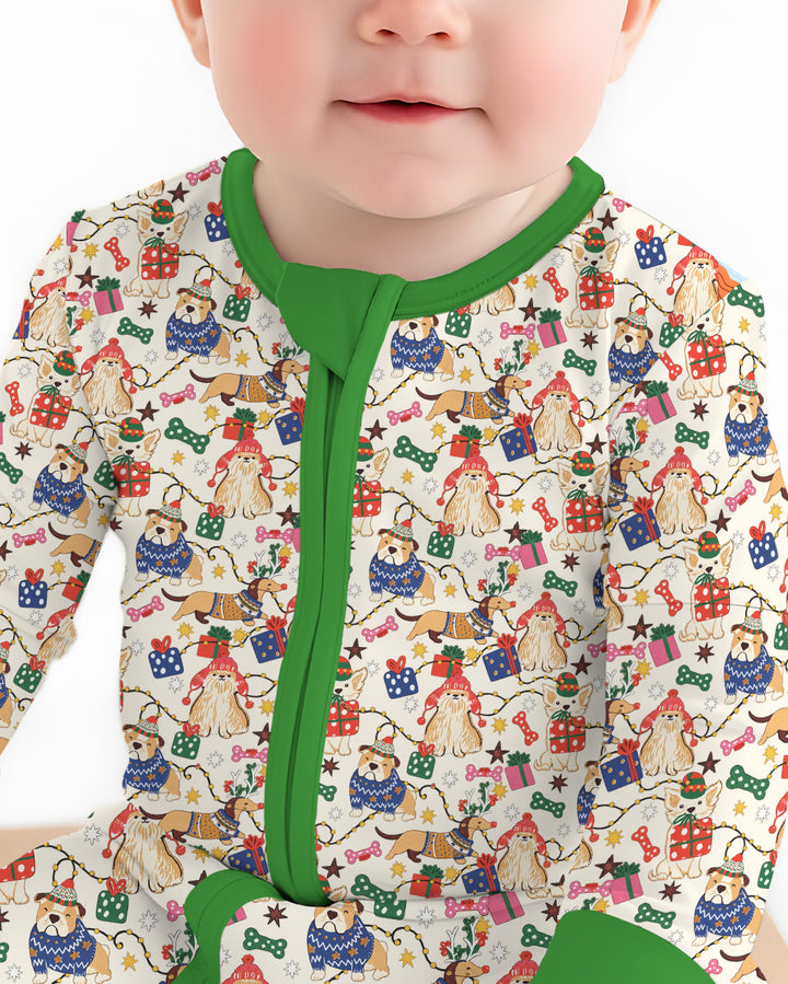 Jolly Christmas Pup Bamboo Convertible Zippy