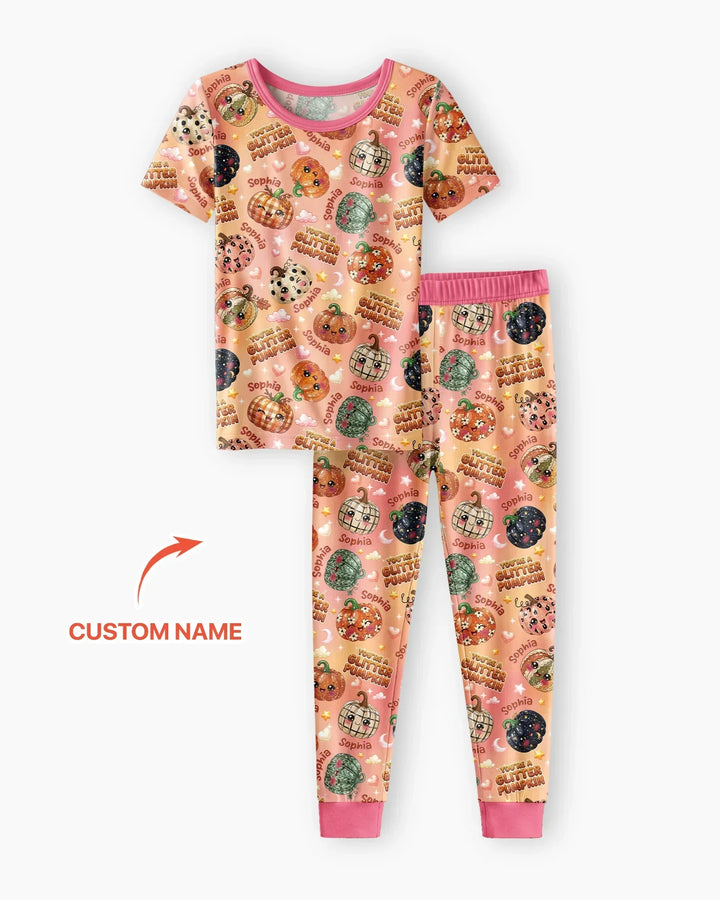CUSTOM Template Bamboo Two Piece Short Sleeve Pyjamas Set