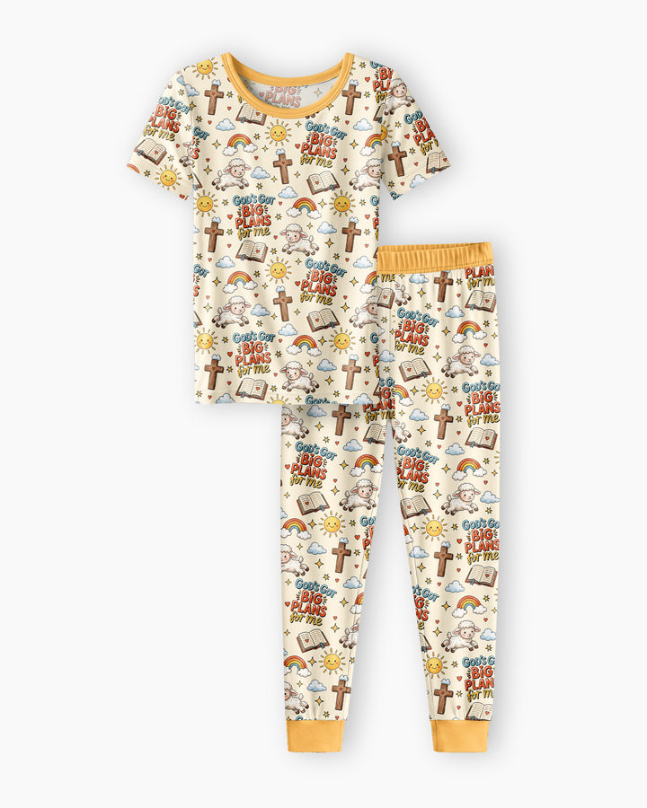 God's Got Big Plans For Me Bamboo Two Piece Short Sleeve Pajama Set