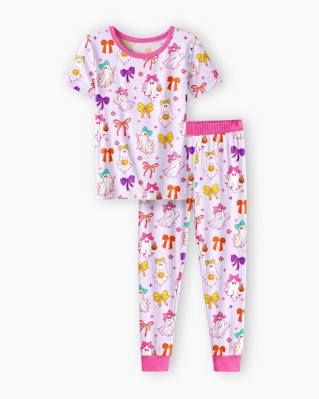 Coquette Ghost & Bow Bamboo Two Piece Short Sleeve Pajama Set