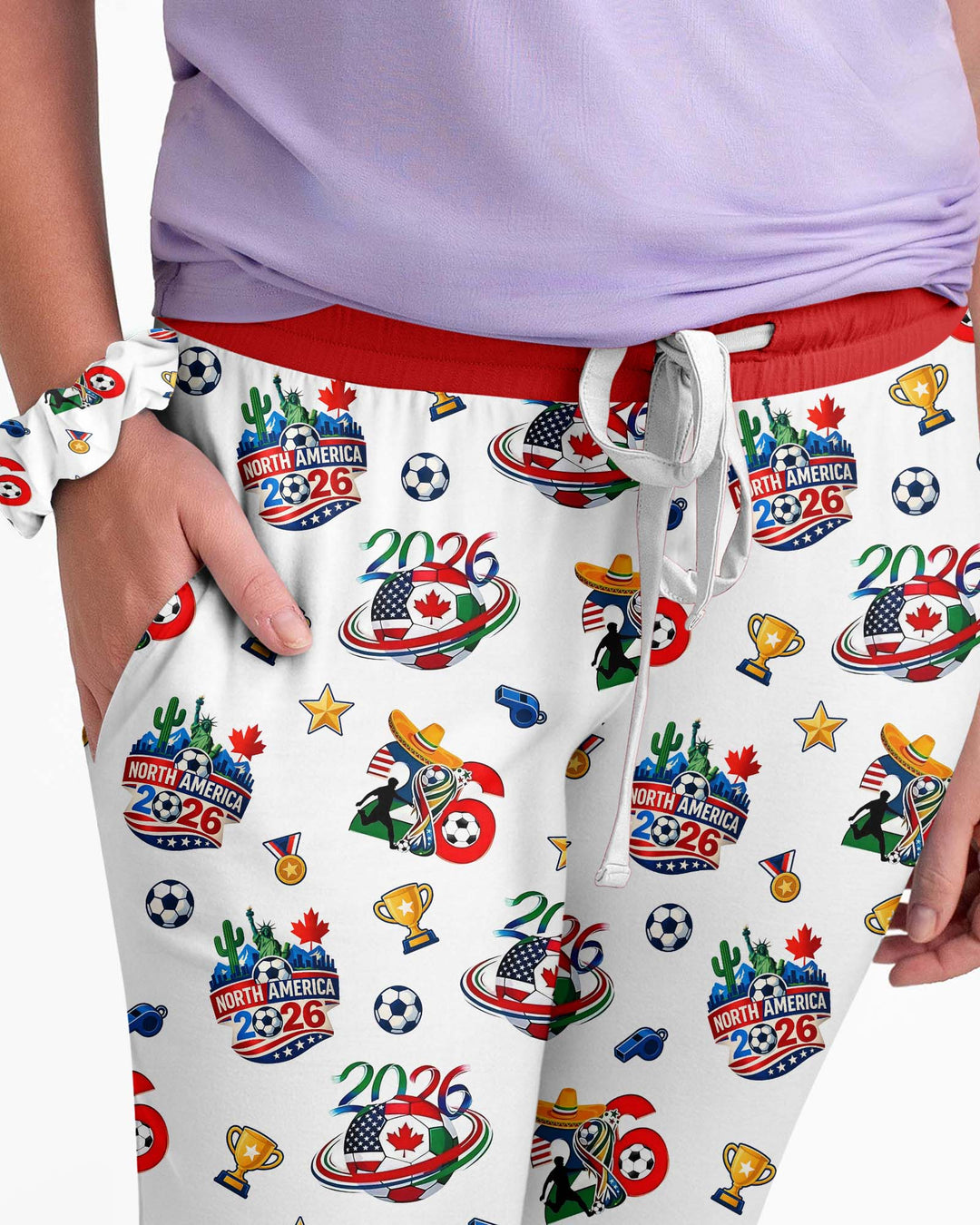 World Soccer North America 2026 Family Matching Bamboo Women Pajama Set