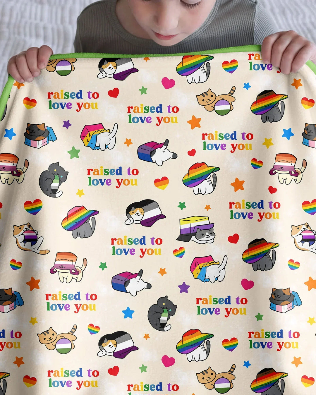 Rainbow Paws Family Matching Bamboo Blanket