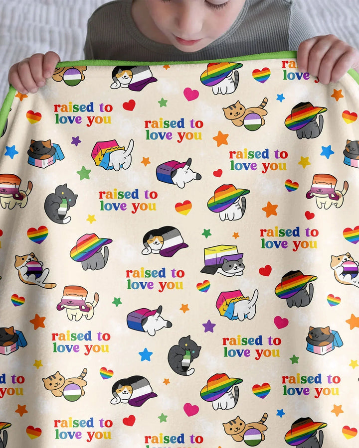 Rainbow Paws Family Matching Bamboo Blanket