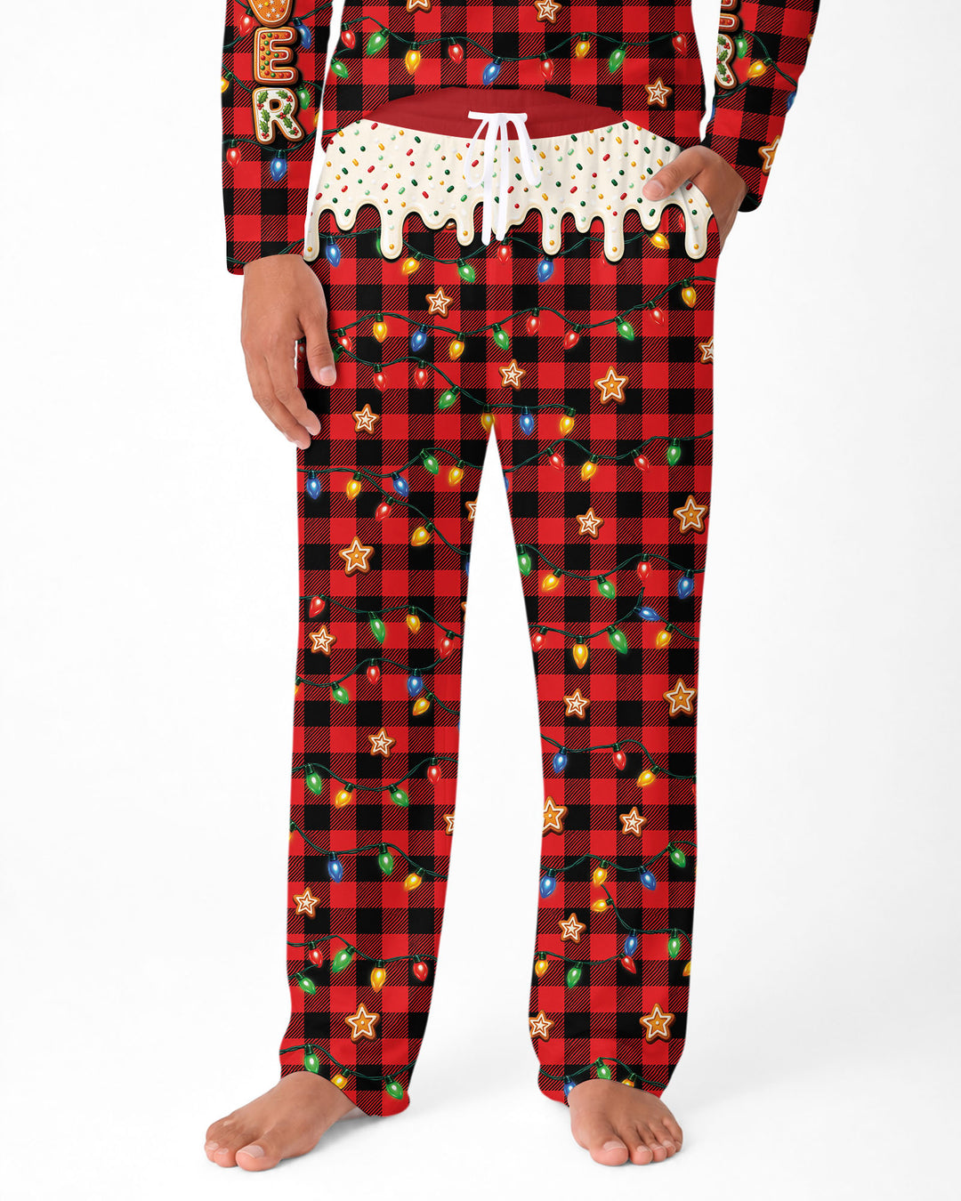 The Cookie Crew Custom Gingerbread Letter Bamboo Men's Pajama Set