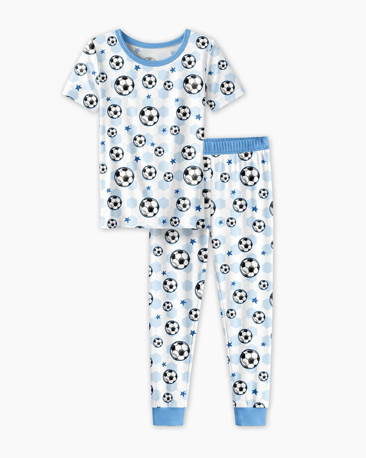 Goal Squad Family Matching Bamboo Two Piece Short Sleeve Pajama Set
