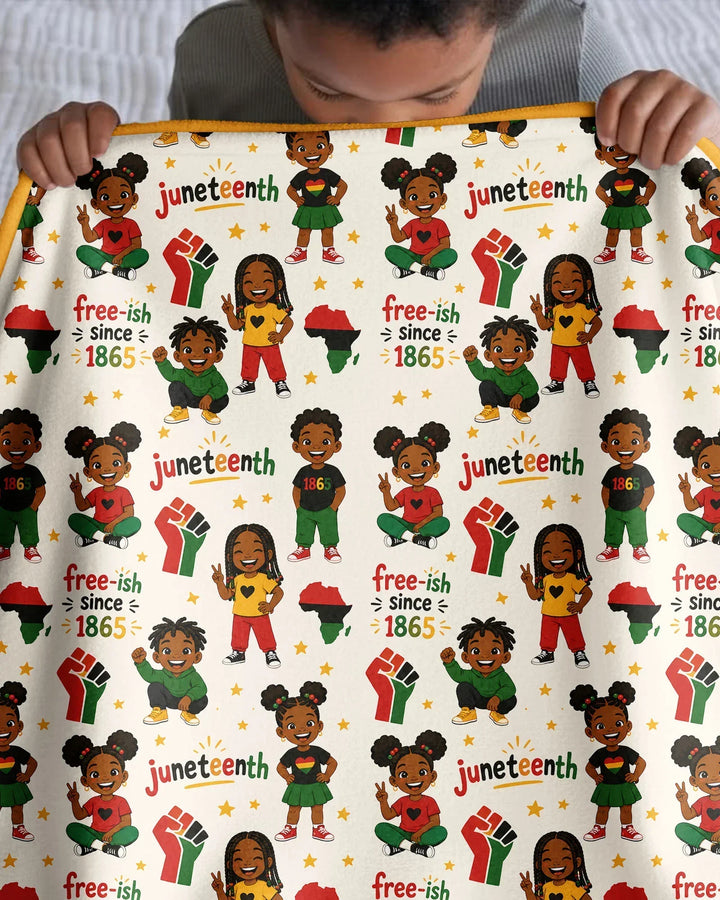 Juneteenth Free-ish Since 1865 Bamboo Blanket