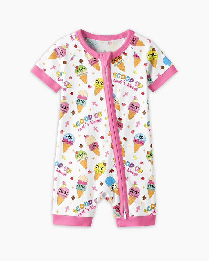 Ice Cream Summer Christian Bamboo Shorty Zippy
