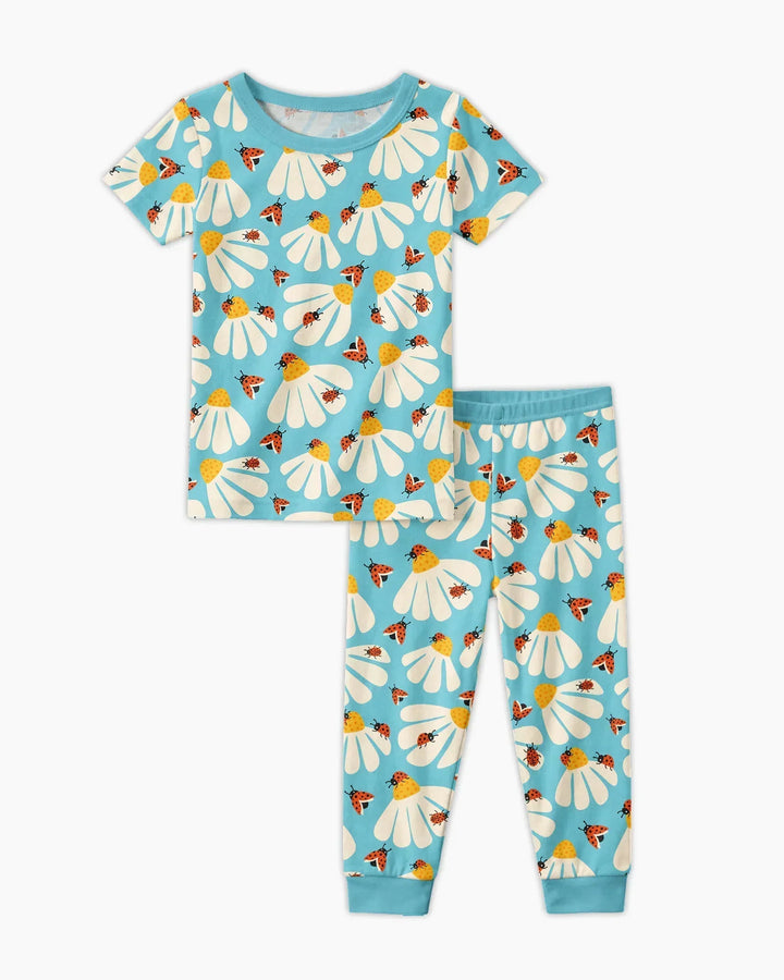 Lucky Little Bug Bamboo Two Piece Short Sleeve Pajama Set