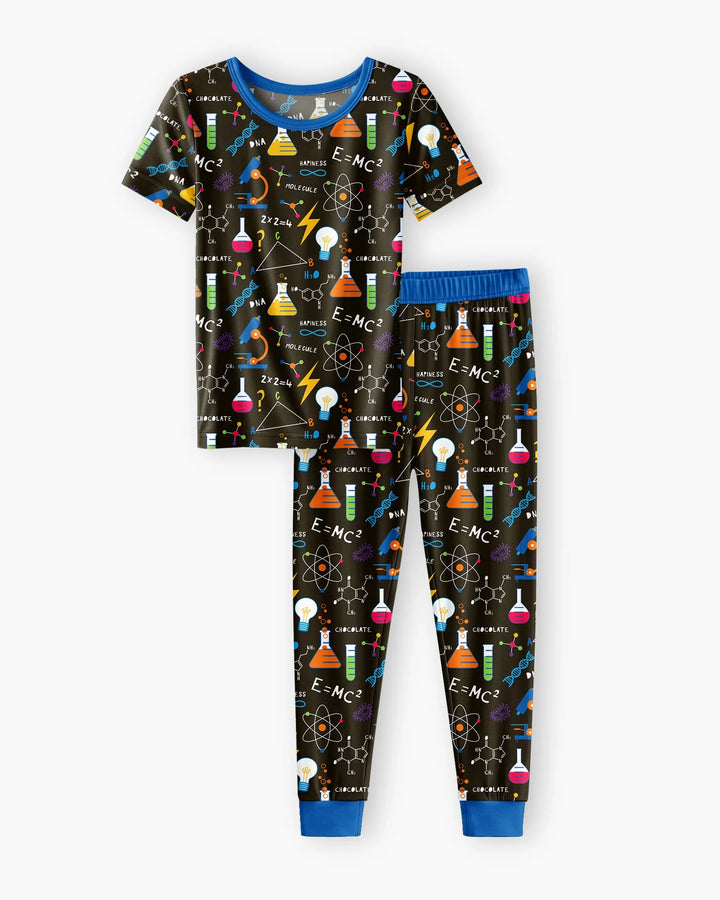 Science Explorer Family Matching Bamboo Two Piece Short Sleeve Pajama Set