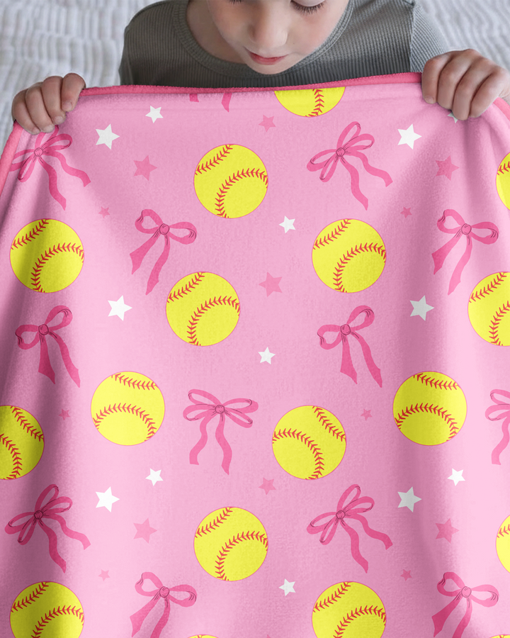 Softball Lovers Bamboo Blanket