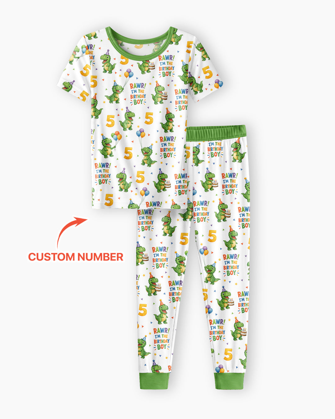CUSTOM Template Bamboo Two Piece Short Sleeve Pyjamas Set