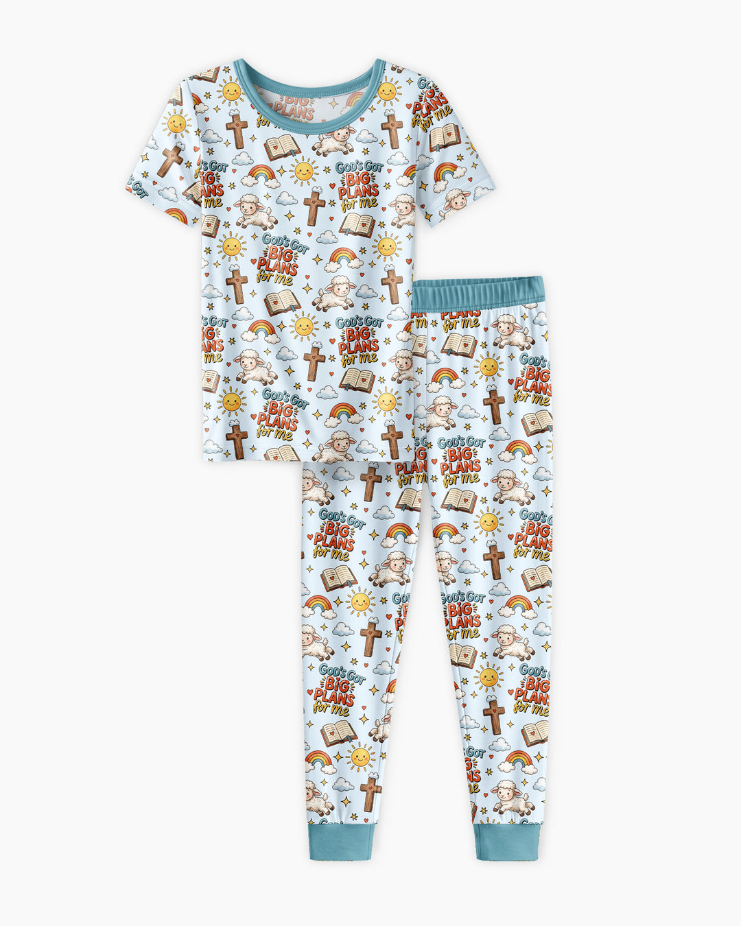 God's Got Big Plans For Me Bamboo Two Piece Short Sleeve Pajama Set