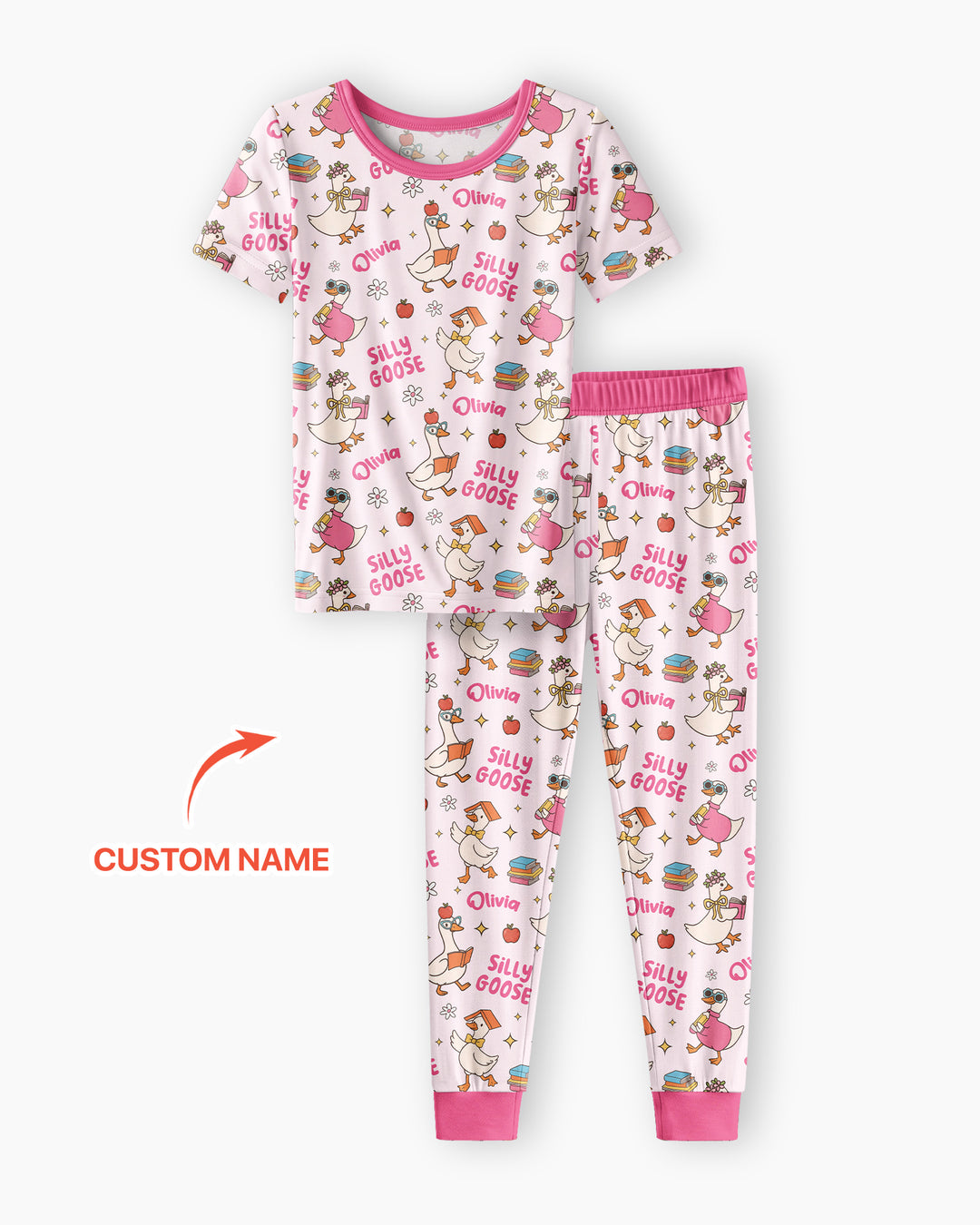 CUSTOM Template Bamboo Two Piece Short Sleeve Pyjamas Set