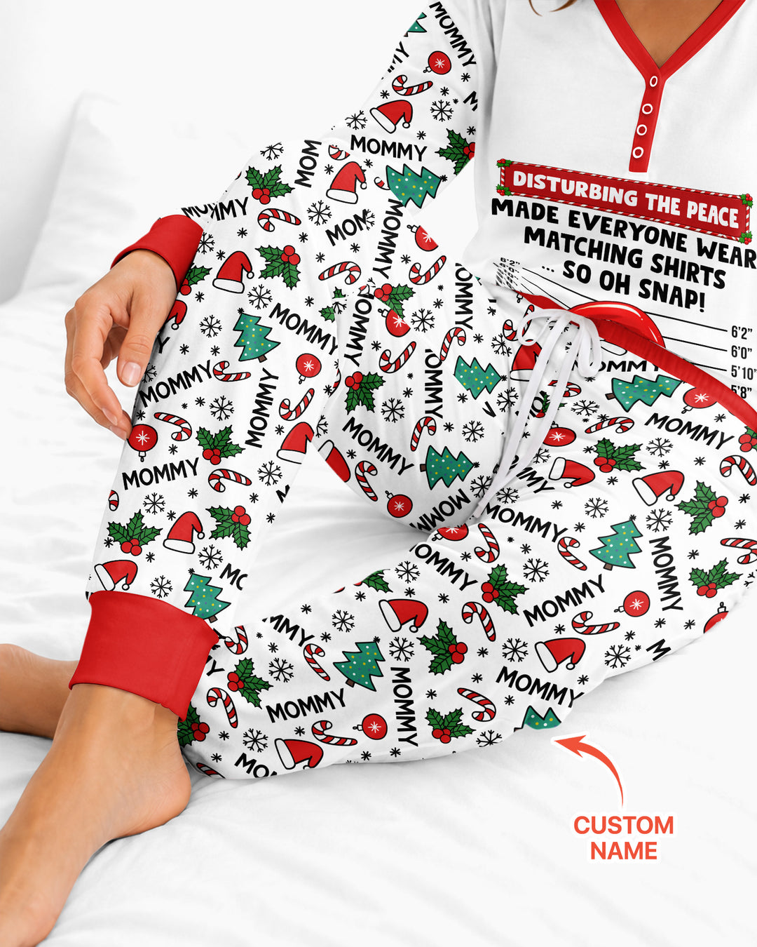 Funny Christmas Family Matching Bamboo Women Pajama Set