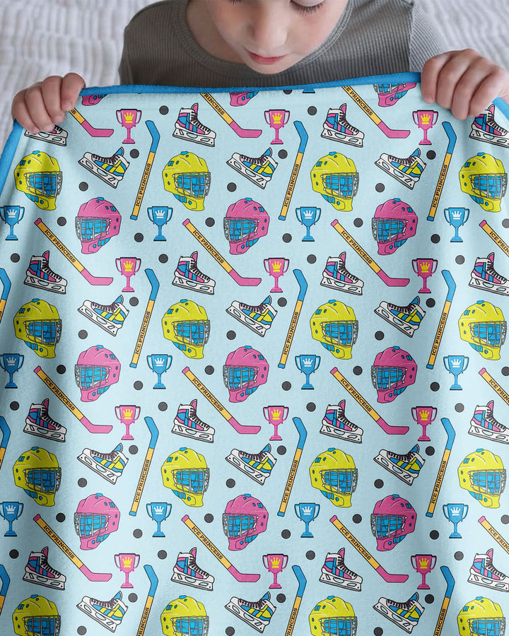 The Ice Hockey Princess Bamboo Blanket