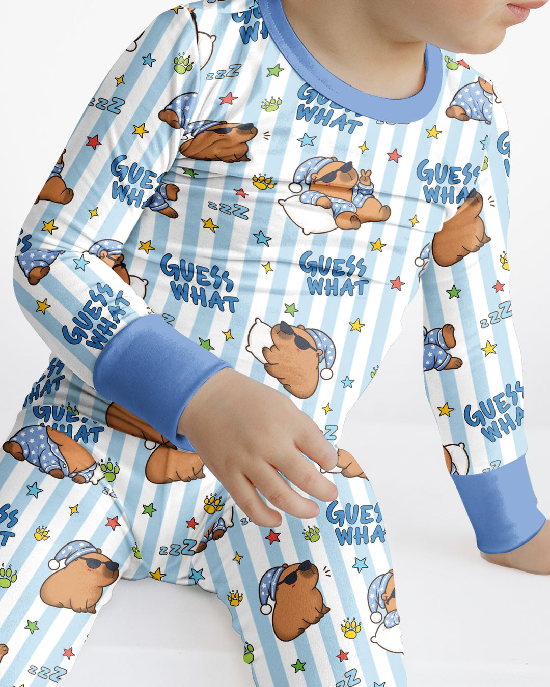 Sleepy Capybara Bamboo Two Piece Long Sleeve Pajama Set