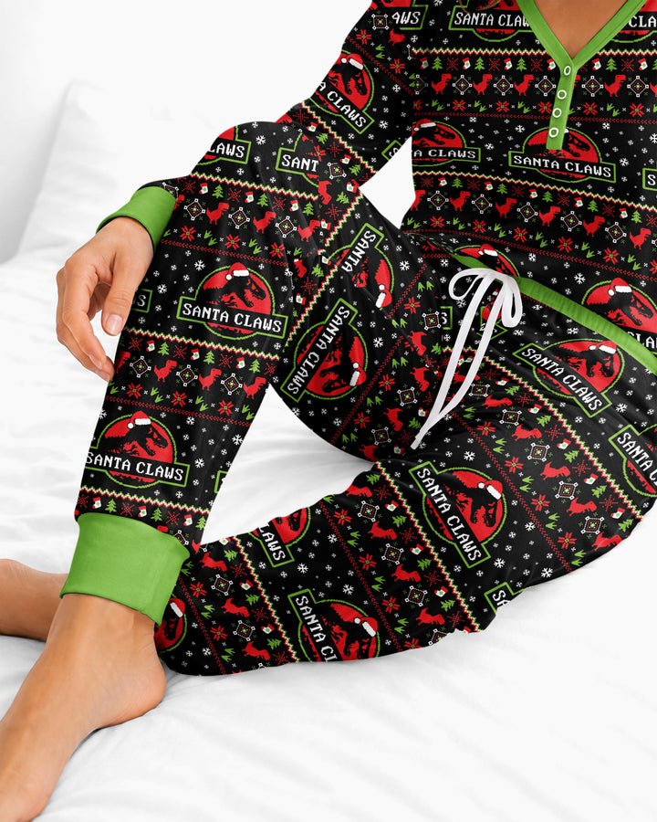 Santa Claws Christmas Bamboo Women Pajama Set