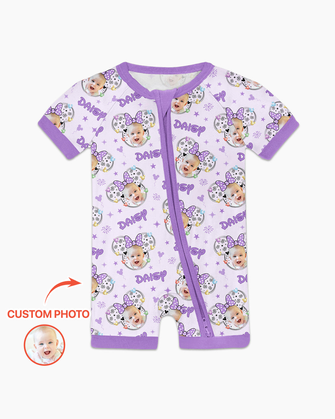 Custom Photo Little Princess Bamboo Shorty Zippy