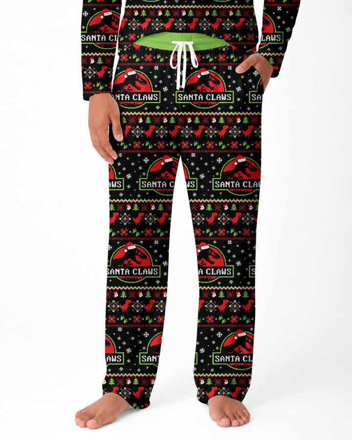 Santa Claws Christmas Bamboo Men's Pajama Set
