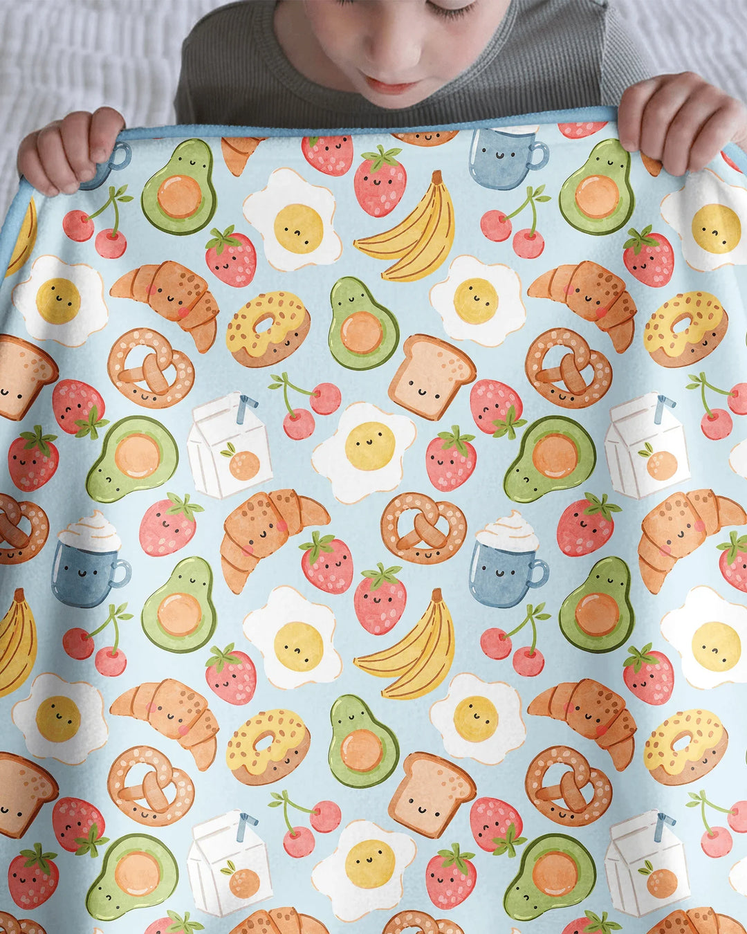 Breakfast Buddies Family Matching Bamboo Blanket