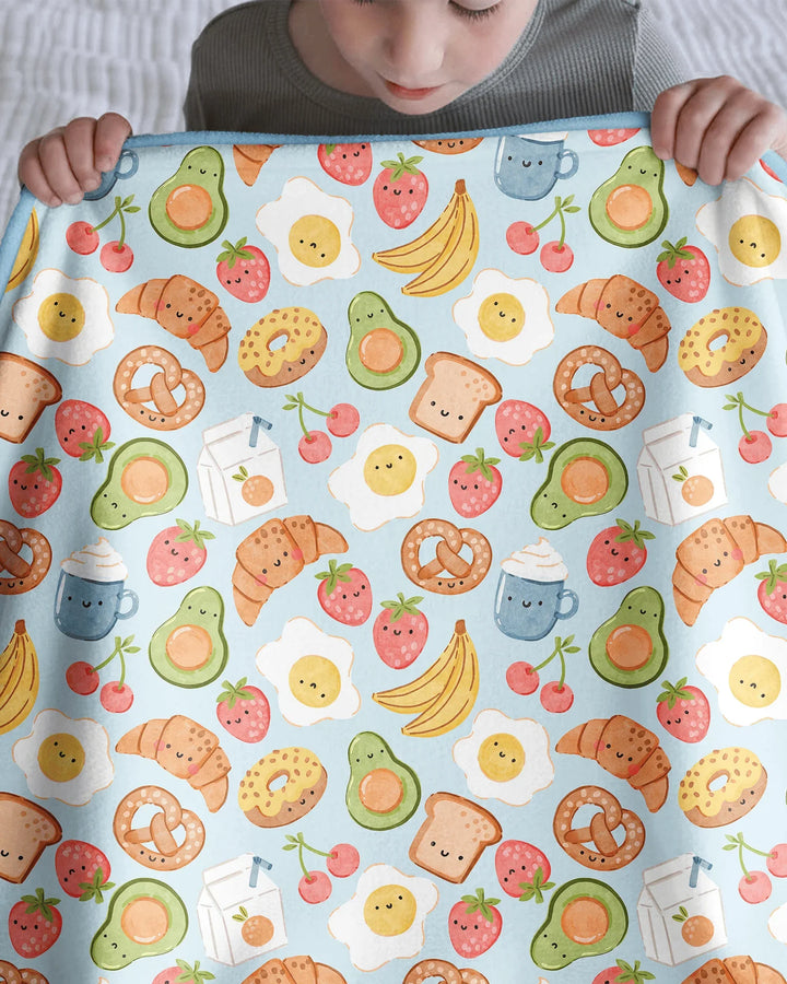 Breakfast Buddies Family Matching Bamboo Blanket